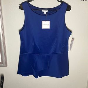 Bisou Bisou Royal Blue Sleeveless Top